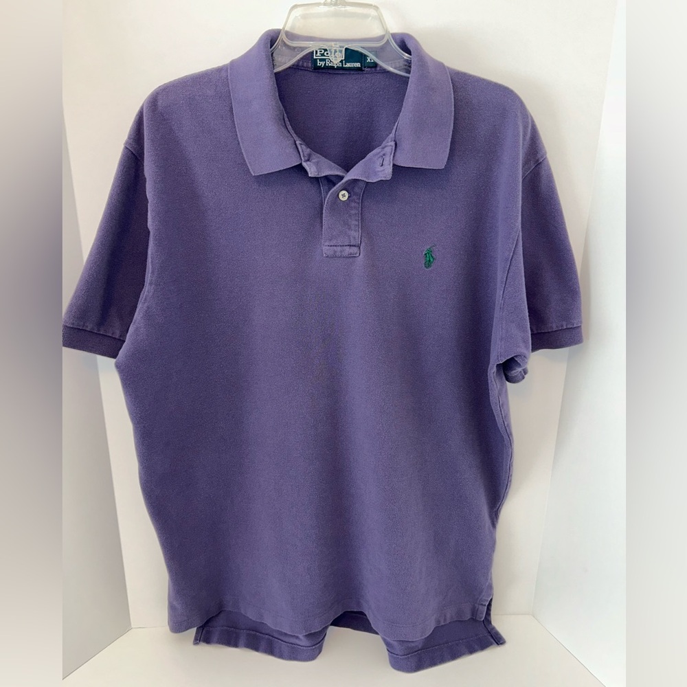 Polo Ralph Lauren VINTAGE purple, short‎ sleeve polo shirt sz XL